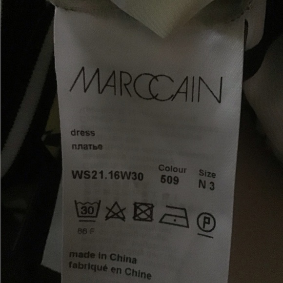 Marccain lemon with white black and splashes of robin egg blue dress - Picture 5 of 8